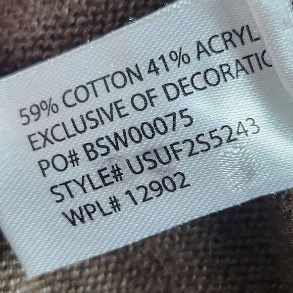 U.S. Polo Assn. Solid Jersey Crew Neck Sweater Cigar Heather Size XXL - Picture 7 of 8